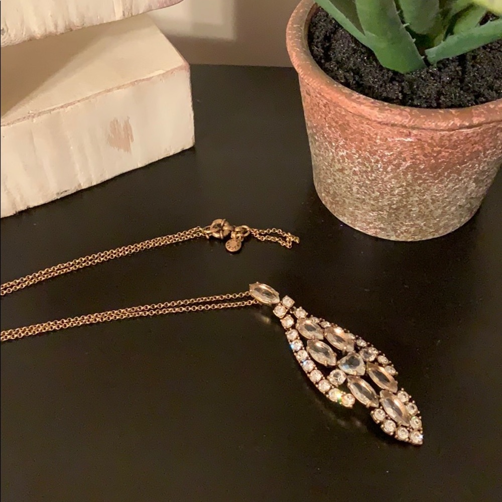 Jcrew crystal long necklace